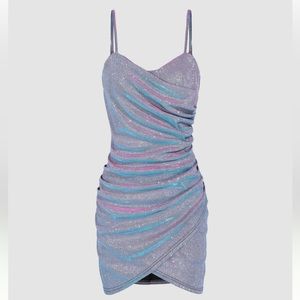 Sweetheart neckline body con glitter dress. New with tags.